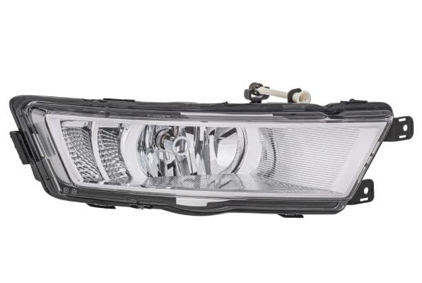 Mistlamp Voor Rechts (H8/LED, met dagrijlichten  verchroomd) past: SKODA RAPID 07.12-03.22