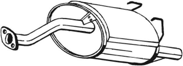 Uitlaatsysteem achterste geluiddemper past: HONDA CIVIC VI 1.4/1.4LPG 11.95-02.01