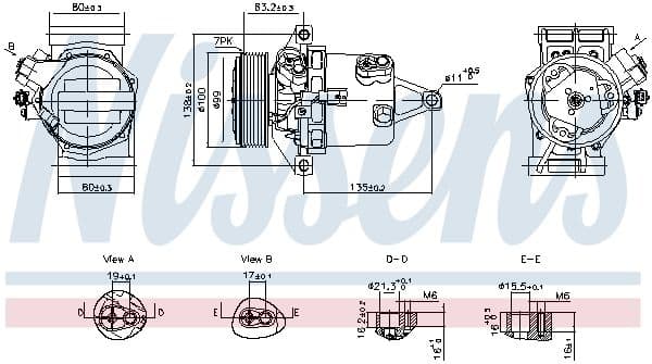Airconditioning compressor past: DACIA LOGAN III, SANDERO III  RENAULT ARKANA I, LOGAN/STEPWAY II, SANDERO/STEPWAY II 1.0-1.6 09.16-