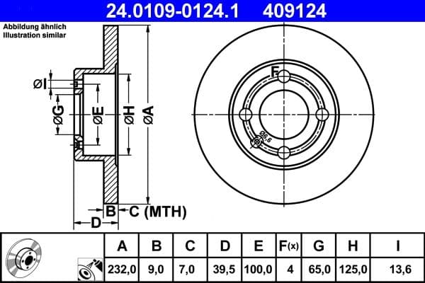 Brake disc Achter Links/Rechts past: AUDI A3, TT  SEAT AROSA, CORDOBA, CORDOBA VARIO, IBIZA II, IBIZA III  SKODA FABIA III  VW BORA I, GOLF IV, LUPO I, NEW BEETLE, POLO 1.0-2.0 02.93-06.21