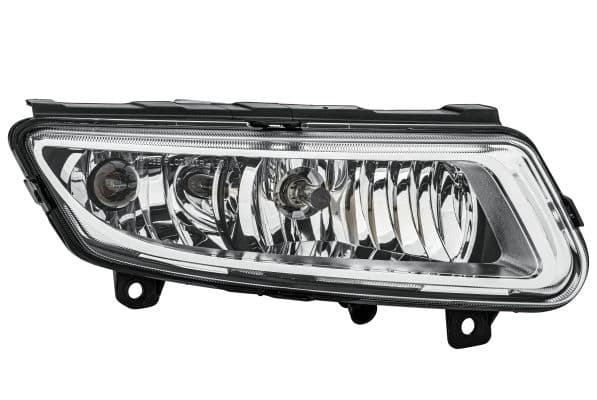 Mistlamp Voor Rechts (H8/P21W, met dagrijlichten  met gebogen lichten) past: VW POLO V 6R 06.09-05.14