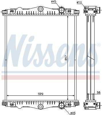 Motorradiator ((en) without frame) past: DAF LF 45, LF 55 CE136C-GR184S1 01.01-