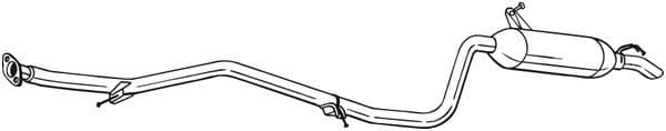 Middendemper uitlaatsysteem past: TOYOTA AVENSIS 1.6D/2.0D 11.08-10.18