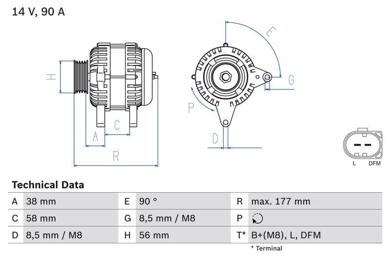 Dynamo (14V, 90A, gereviseerd) past: SEAT CORDOBA, IBIZA III, IBIZA IV, IBIZA IV SC, IBIZA IV ST, TOLEDO IV  SKODA FABIA I, FABIA I PRAKTIK, FABIA II, RAPID, ROOMSTER 1.2/1.2LPG 07.01-06.15
