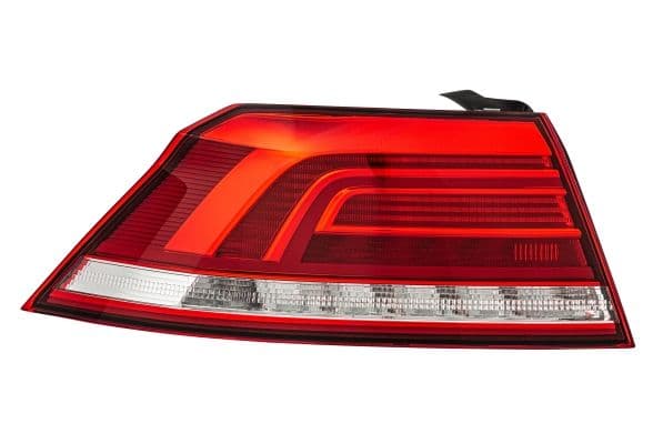 Achterlicht Links (extern, LED, kleur indicator oranje, kleur van het glas red) past: VW PASSAT B8 Saloon 08.14-01.19