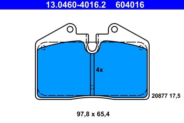 Remblokken set Achter/Voor , past: FERRARI 348 SPIDER, 348 TB/GTB, 348 TS/GTS, 456 GT/GTA, 512 M, 512 TR, F355 BERLINETTA, F355 GTS, F355 SPIDER  MASERATI 3200 GT, 4200 GT / COUPE 2.5-5.5 07.77-