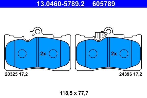 Remblokken set Voor , past: LEXUS GS, IS II, IS III, RC  TOYOTA MARK X II 2.0-4.6 04.05-