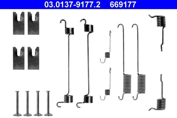Accessory Kit, brake shoes