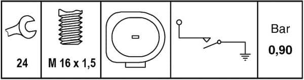 Sensor, oil pressure