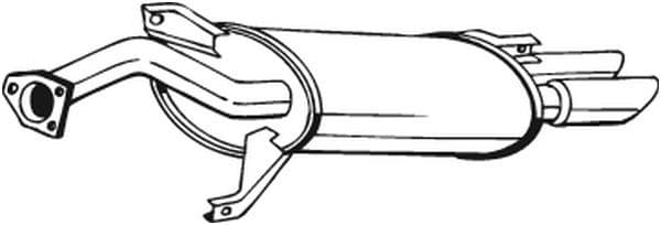 Uitlaatsysteem achterste geluiddemper past: MITSUBISHI CARISMA 1.8 09.97-06.06
