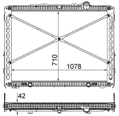 Motorradiator ((en) with frame) past: DAF CF, XD, XDC MX-11210-PX-7231 05.13-