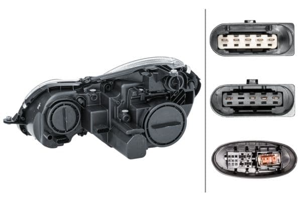 Koplamp Rechts (bi-xenon/halogeen, D1S/H7/PY21W, elektrisch, met motor, met gloeilamp) past: MERCEDES E T-MODEL (S211), E (VF211), E (W211) -07.09