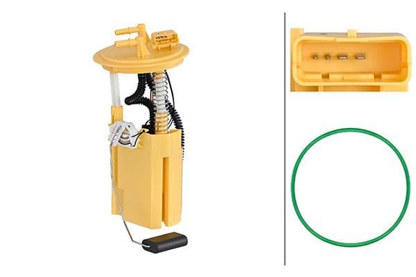 Elektrische brandstofpomp (module) past: FIAT 500, 500 C, PANDA 1.3D 01.06-