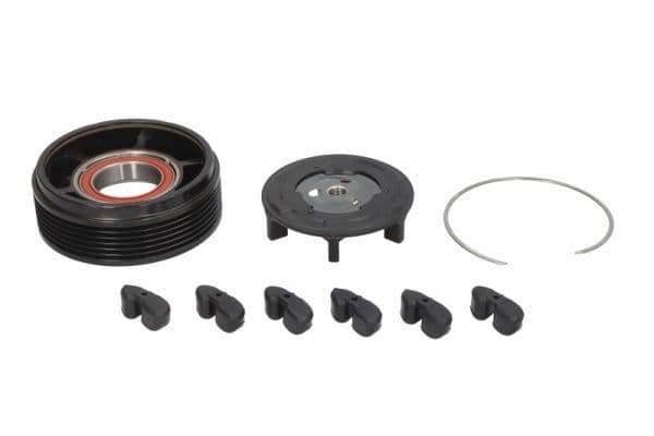 Airco compressor koppeling compleet (DENSO 6PK 100mm) past: BMW 1 (E81), 1 (E88), 3 (E90), 3 (E91), 3 (E92) 2.0D 12.04-12.13