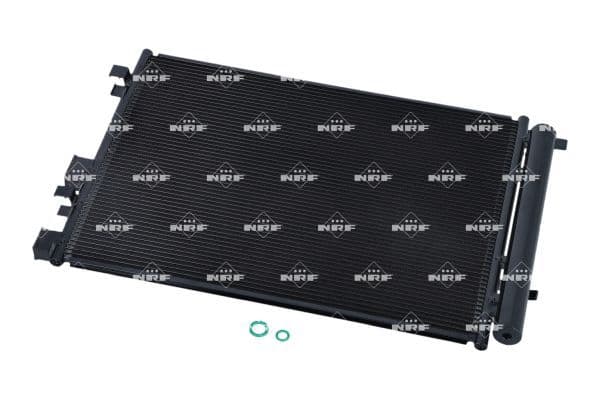 A/C condensator (met droger) past: HYUNDAI I20 I, IX20 1.4D/1.6D 08.08-07.19