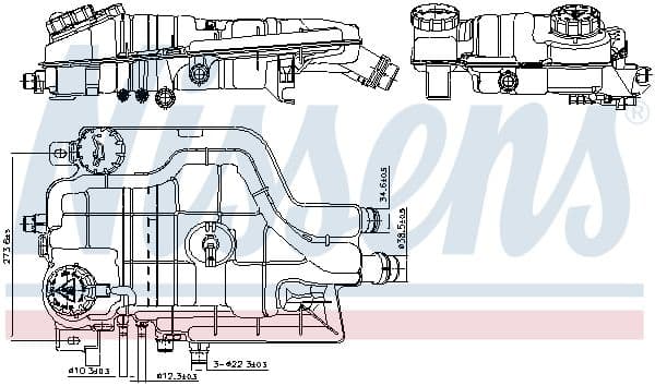 Koelvloeistof expansievat (met niveausensor) EURO 6 past: MERCEDES ATEGO 3, UNIMOG OM934.911-OM936.971 04.13-