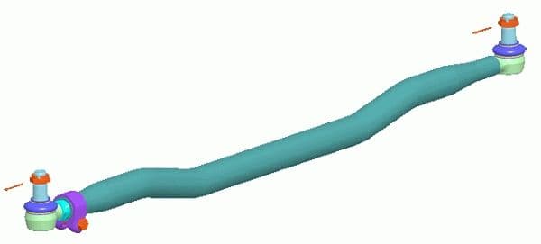 Dwarsstang (L-1735mm) past: MERCEDES ACTROS, ACTROS MP2 / MP3, ATEGO, AXOR, AXOR 2, ECONIC, ECONIC 2 04.96-