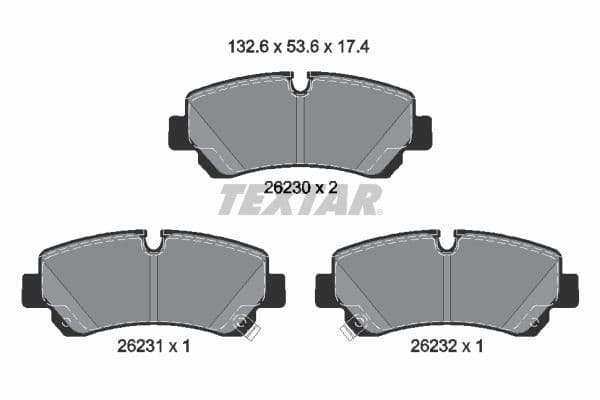 Remblokken set Achter , past: MAXUS DELIVER 9, EDELIVER 9 2.0D/Electric 07.20-