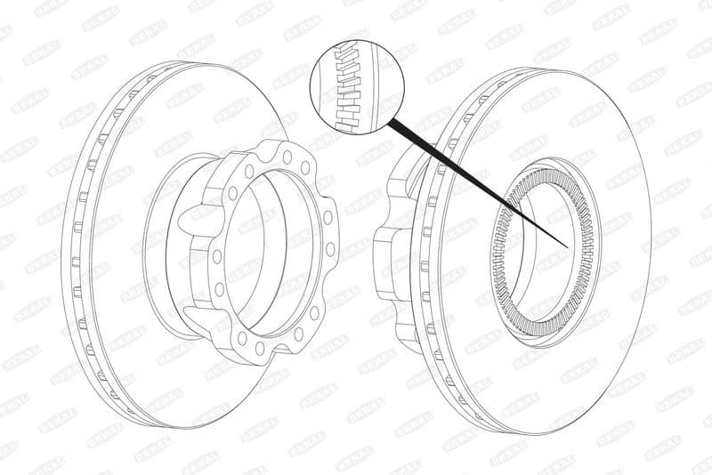 Brake disc achter Links/Rechts (330mmx34mm) past: DAF LF, LF 45, LF 55  VDL CITEA 01.01-