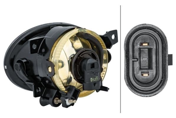 Mistlamp Rechts (HB4, met gebogen lichten) past: MERCEDES SPRINTER 3,5-T (B906), SPRINTER 3-T (B906), SPRINTER 3-T (B910), SPRINTER 4,6-T (B906), SPRINTER 5-T (B906) 09.13-12.21