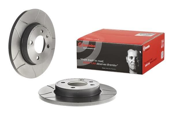 Brake disc, BREMBO Max, 1pcs, Cut, Voor   Links/Rechts, buitendiameter 256 mm, dikte 13 mm, past: CHERY COWIN, FENGYUN  SEAT INCA, TOLEDO I  VW CADDY II, GOLF III, GOLF IV 1.3-2.0 02.88-12.10