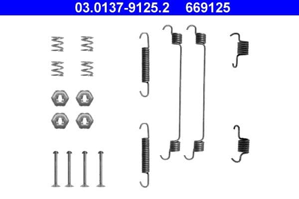 Accessory Kit, brake shoes