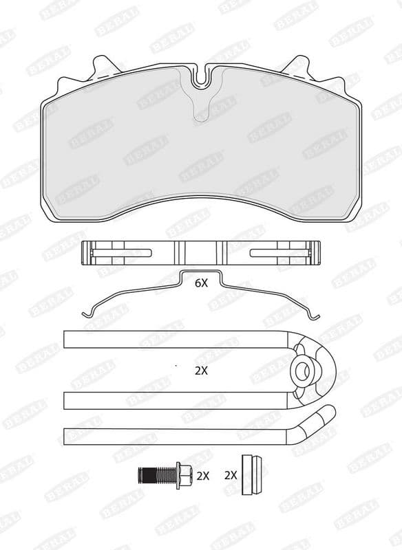 Remblokken set Achter Wabco PAN22-1