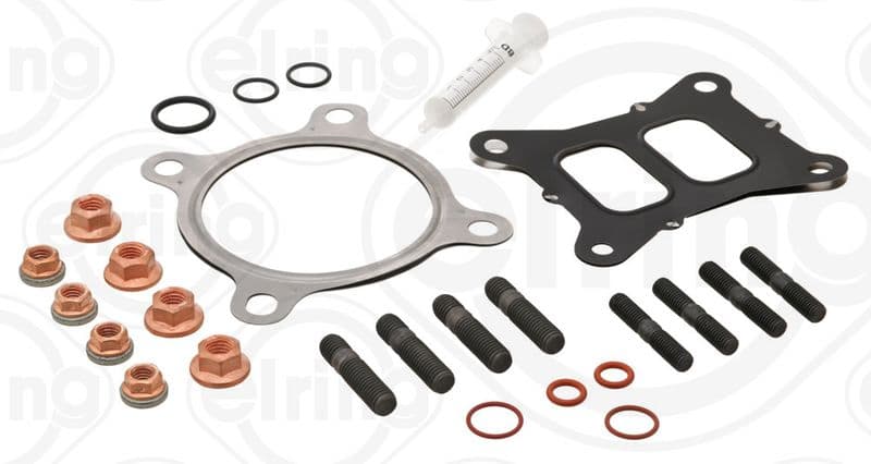 Turbocompressor montageset (met pakkingen) past: AUDI A4 ALLROAD B8, A4 ALLROAD B9, A4 B8, A4 B9, A5, A6 C7, A6 C8, A7, A8 D4, Q5, Q7, Q8  PORSCHE MACAN  VW BEETLE, TOUAREG 1.8-2.0H 10.07-