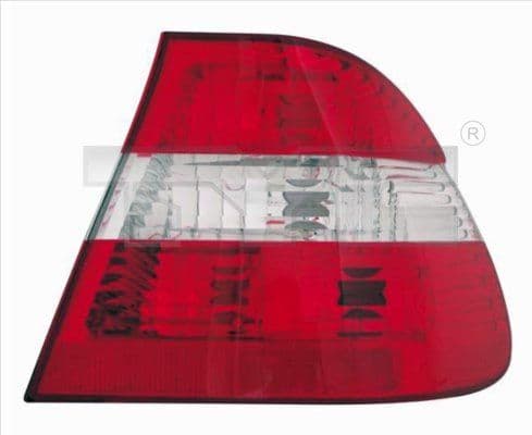 Achterlicht Rechts (extern, kleur indicator wit, kleur van het glas red) past: BMW 3 E46 Saloon 12.97-12.07