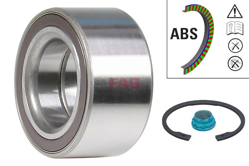 Wiellager kit Achter Links/Rechts (42x75x37) past: BMW 1 (F20), 1 (F21), 2 (F22, F87), 2 (F23), 3 (F30, F80), 3 (F31), 4 (F32, F82), 4 (F33, F83), 4 GRAN COUPE (F36) 1.5-3.0D 07.11-06.21