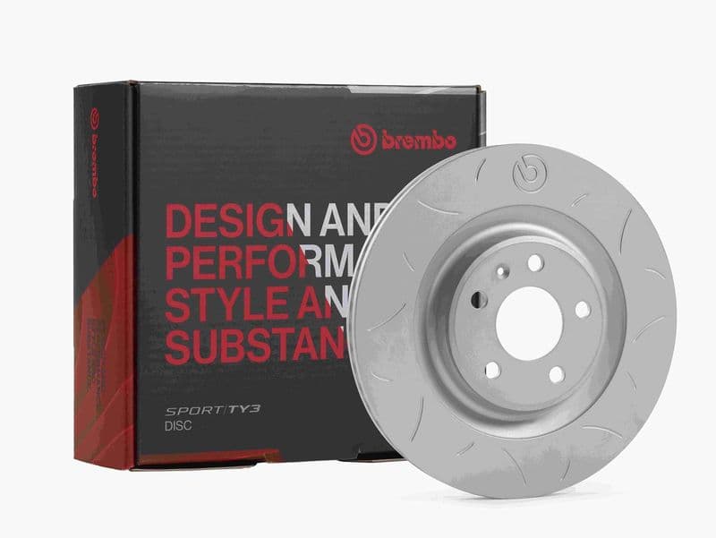 Remschijf met hoog rendement, BREMBO SPORT TY3, 1pcs, Cut, Voor, buitendiameter 312 mm, dikte 28 mm, past: RENAULT CLIO III, MEGANE II 2.0/2.0D 05.04-12.14