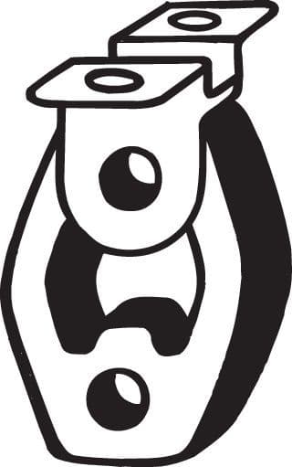 Uitlaatsysteem hanger past: SKODA ROOMSTER 1.2 05.06-05.15