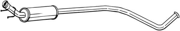 Middendemper uitlaatsysteem past: CITROEN C4, C4 I  PEUGEOT 3008 I, 308 I 1.6 09.07-08.16