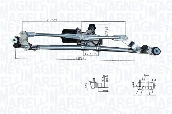 Ruitenwissermechanisme Voor (met motor) past: RENAULT MEGANE IV 11.15-