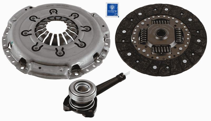 Koppelingskit met hydraulisch lager (240mm) past: NISSAN INTERSTAR, PRIMASTAR, PRIMERA  OPEL MOVANO A, VIVARO A  RENAULT GRAND SCENIC II, MASTER II, MEGANE II, SCENIC II, TRAFIC II 1.9D 02.01-