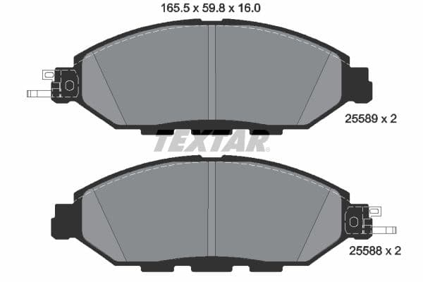 Remblokken set Voor , past: INFINITI JX, QX60  NISSAN MURANO II, MURANO III, PATHFINDER IV 2.5H/3.5 01.11-