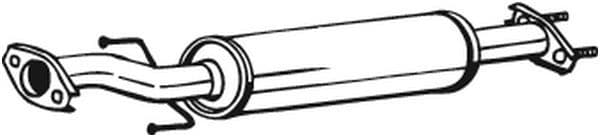 Middendemper uitlaatsysteem past: DAEWOO MATIZ 0.8/1.0 09.98-