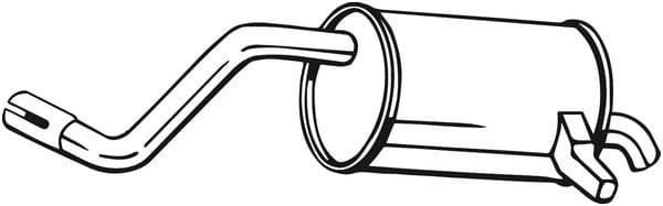 Uitlaatsysteem achterste geluiddemper past: RENAULT MODUS 1.6 12.04-12.13