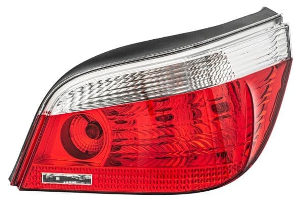 Achterlicht Rechts (P21W/W16W, kleur indicator transparant, kleur van het glas red, anti-fog licht, achteruitrijlicht) past: BMW 5 E60, E61 Saloon 07.03-02.07