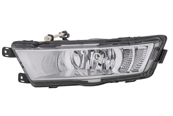 Mistlamp Voor Links (H8/LED, met dagrijlichten  verchroomd) past: SKODA RAPID 07.12-03.22