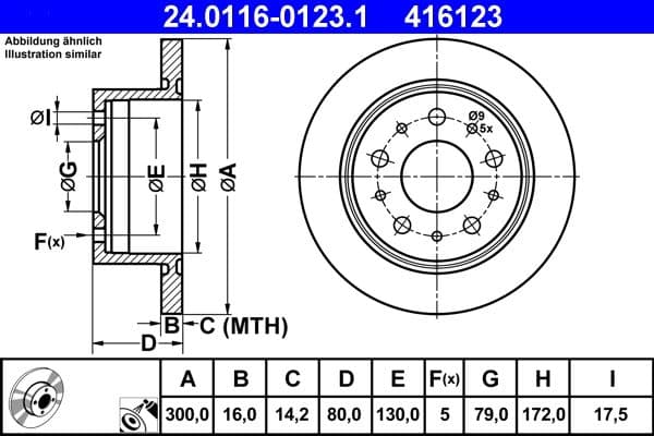 Brake disc Achter Links/Rechts past: CITROEN JUMPER III  FIAT DUCATO  PEUGEOT BOXER 2.0D-Electric 04.06-