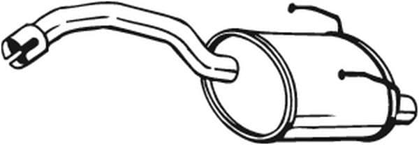 Uitlaatsysteem achterste geluiddemper past: FIAT PANDA 1.3D 09.03-