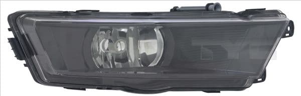 Mistlamp Voor Rechts (H8, met gebogen lichten) past: SKODA RAPID 07.12-03.17