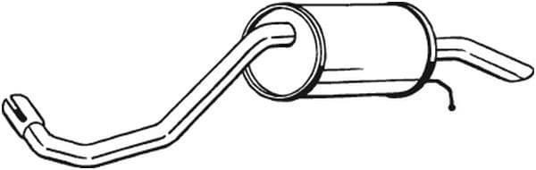 Uitlaatsysteem achterste geluiddemper past: VW FOX 1.4 04.05-12.09