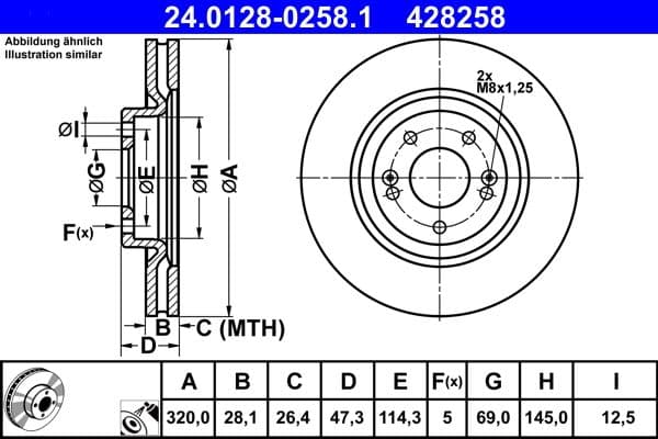 Brake disc Voor Links/Rechts past: HYUNDAI GRANDEUR, I20 III, I40 I, I40 I CW, IX35, KONA, NEXO, SONATA VII, TUCSON  KIA CADENZA I, CADENZA II, CEE'D, CEED, OPTIMA, PRO CEE'D 1.0-Electric 01.10-