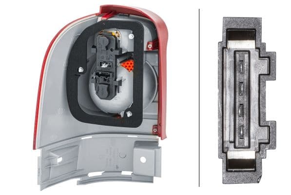 Achterlicht Rechts (extern, P21/5W/P21W, kleur van het glas red/transparant) past: VW SHARAN 7M 09.03-03.10