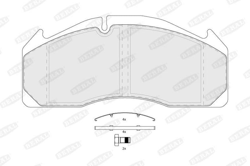 Remblokken set Achter/Voor , past: VOLVO 9700, 9900, B12, B9, FH, FH12, FH16, FL, FL6, FM, FM10, FM12, FM7, FM9, FMX, NH12, VM I, VM II, VM III 10.8D-9.6D 01.91-