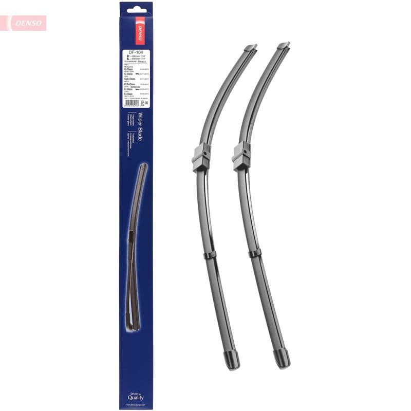 Wisserblad voegloos Voor met spoiler (2pcs) Flat Blades 600mm past: MERCEDES C (C204), C T-MODEL (S204), C (W204), CLS (C218), CLS SHOOTING BRAKE (X218), E (A207), E (C207) 01.07-