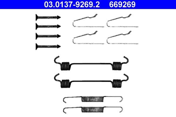 Remschoen reparatieset Links/Rechts past: MERCEDES M (W163)  CHRYSLER 300C  JEEP CHEROKEE 2.3-6.1 02.98-