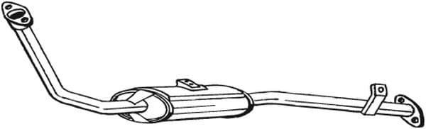 Uitlaatsysteem voorste demper past: SUZUKI SAMURAI, SJ413 1.3 09.84-12.04